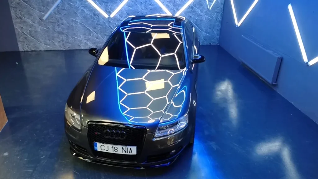 Audi cu finisaj lucios în atelierul City Detailing Cluj - protecție ceramică auto